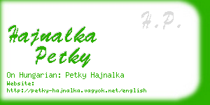 hajnalka petky business card